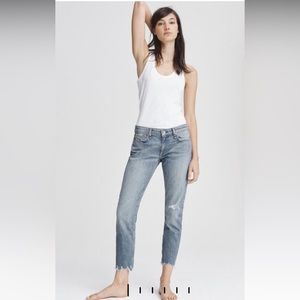 Rag and Bone Dre Low Rise Boyfriend - Dobbie with holes